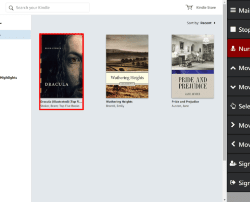 autonoME users have access to their Kindle library through our integrated software